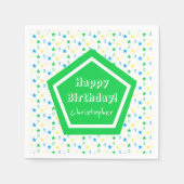 Kleurrijke sterren jongens 3e verjaardag servet (Voorkant)