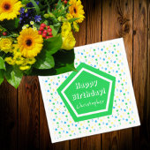 Kleurrijke sterren jongens 3e verjaardag servet