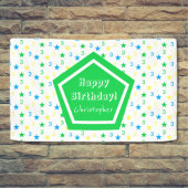 Kleurrijke sterren jongens 3e verjaardag spandoek