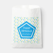 Kleurrijke sterren jongens 4e verjaardag bedankzakje (Voorkant)