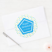 Kleurrijke sterren jongens 4e verjaardag ronde sticker (Envelop)