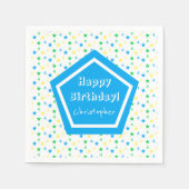 Kleurrijke sterren jongens 4e verjaardag servet (Voorkant)