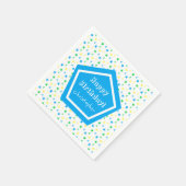 Kleurrijke sterren jongens 4e verjaardag servet (Hoek)