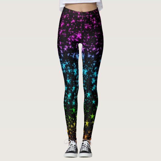 kleurrijke sterren leggings (Voorkant)