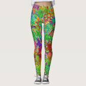 kleurrijke sterren leggings (Voorkant)