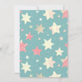 Kleurrijke Sterren Patroon Dubbele Verjaardagsfees Kaart (Achterkant)