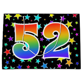 Kleurrijke sterren + Rainboogpatroon "52" Event # Groot Cadeauzakje