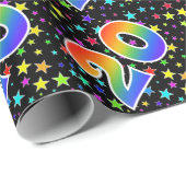 Kleurrijke sterren + regenboogpatroon "20" Event # Cadeaupapier (Rol Hoek)