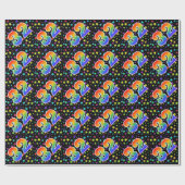 Kleurrijke sterren + regenboogpatroon "32" Event # Cadeaupapier (Vlak)