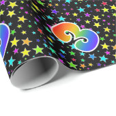Kleurrijke sterren + regenboogpatroon "3" Event # Cadeaupapier (Rol Hoek)