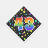 Kleurrijke sterren + regenboogpatroon "43" Event # Servet (Hoek)