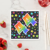 Kleurrijke sterren + regenboogpatroon "44" Event # Servet (Insitu)