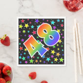 Kleurrijke sterren + regenboogpatroon "48" Event # Servet (Insitu)