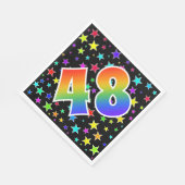 Kleurrijke sterren + regenboogpatroon "48" Event # Servet (Hoek)