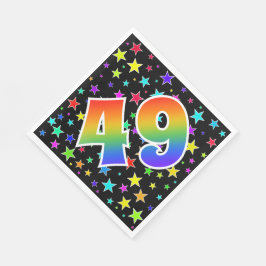 Kleurrijke sterren + regenboogpatroon "49" Event # Servet