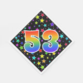 Kleurrijke sterren + regenboogpatroon "53" Event # Servet (Hoek)