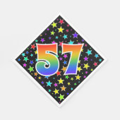Kleurrijke sterren + regenboogpatroon "57" Event # Servet (Hoek)