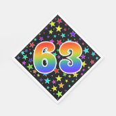 Kleurrijke sterren + regenboogpatroon "63" Event # Servet (Hoek)
