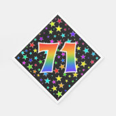 Kleurrijke sterren + regenboogpatroon "71" Event # Servet (Hoek)