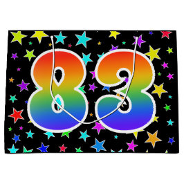 Kleurrijke sterren + regenboogpatroon "83" Event # Groot Cadeauzakje