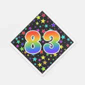 Kleurrijke sterren + regenboogpatroon "83" Event # Servet (Hoek)