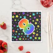 Kleurrijke sterren + regenboogpatroon "8" Event # Servet (Insitu)