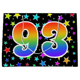 Kleurrijke sterren + regenboogpatroon "93" Event # Groot Cadeauzakje
