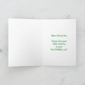 Kleurrijke sterren + regenboogpatroon "94" Birthda Kaart (Binnen)