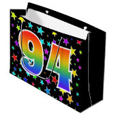 Kleurrijke sterren + regenboogpatroon "94" Event # Groot Cadeauzakje (Voorkant Gekanteld)