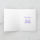 Kleurrijke sterren + regenboogpatroon "95" Birthda Kaart (Binnen)