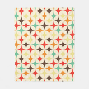 Kleurrijke sterren retro geometrisch patroon fleece deken