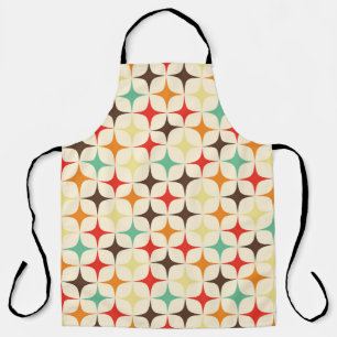 Kleurrijke sterren retro geometrisch patroon schort