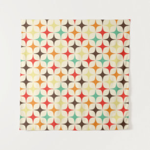 Kleurrijke sterren retro geometrisch patroon wandkleed