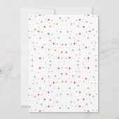 Kleurrijke Sterren Rood en Wit Eenvoudige Kerst Feestdagenkaart (Achterkant)
