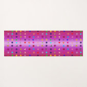 Kleurrijke Sterren Roze Yoga Mat (Achterkant (horizontaal))