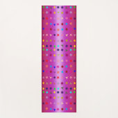 Kleurrijke Sterren Roze Yoga Mat (Voorkant)