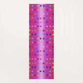 Kleurrijke Sterren Roze Yoga Mat (Achterkant)