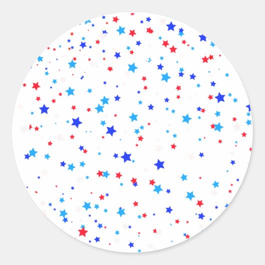 Kleurrijke sterren sticker (Voorkant)