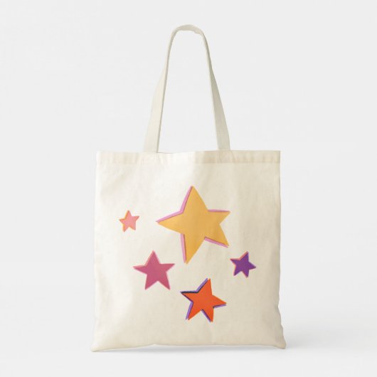 kleurrijke sterren tote bag (Achterkant)
