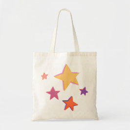 kleurrijke sterren tote bag