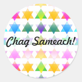 Kleurrijke Sterren van David Sticker