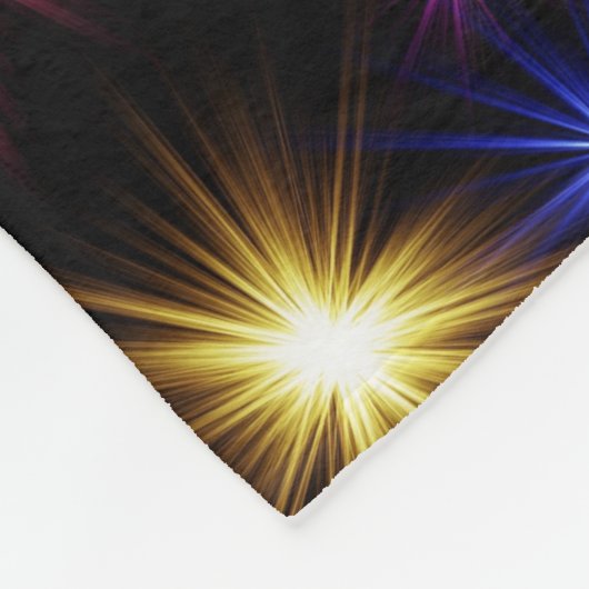Kleurrijke sterren vuurwerk Design-27317 Fleece Deken (Hoek)