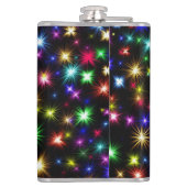 Kleurrijke sterren vuurwerk Design-27317 Heupfles (Achterkant)