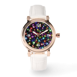 Kleurrijke sterren vuurwerk Design-27317 Horloge