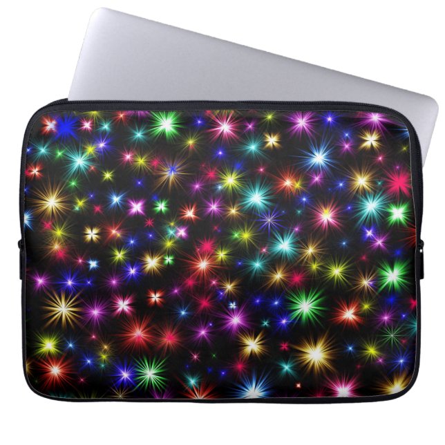 Kleurrijke sterren vuurwerk Design-27317 Laptop Sleeve (Voorkant)