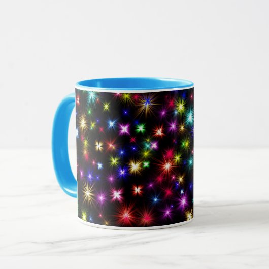 Kleurrijke sterren vuurwerk Design-27317 Mok (Voorkant links)