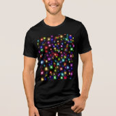 Kleurrijke sterren vuurwerk Design-27317 Tri-Blend Shirt (Voorkant)