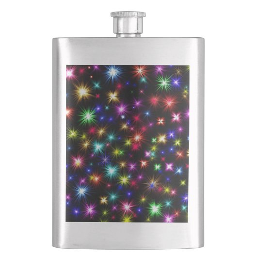 Kleurrijke sterren vuurwerk ontwerp flacon (Voorkant)
