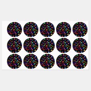 Kleurrijke sterren vuurwerk ontwerp labels