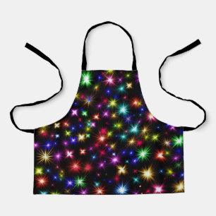 Kleurrijke sterren vuurwerk ontwerp schort